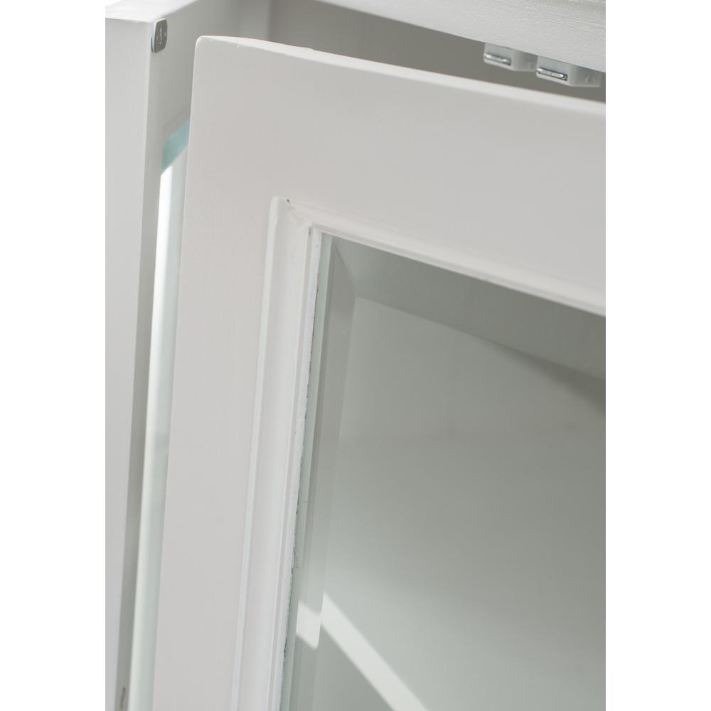 Modern Farm White Glass Door Accent Cabinet - 388219. Picture 6
