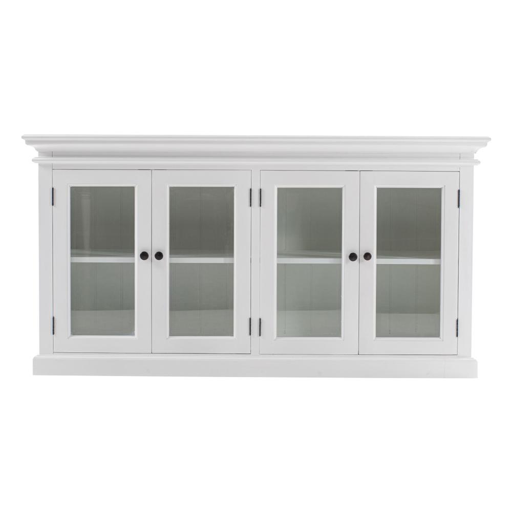Modern Farm White Glass Door Buffet Server - 388220. Picture 1