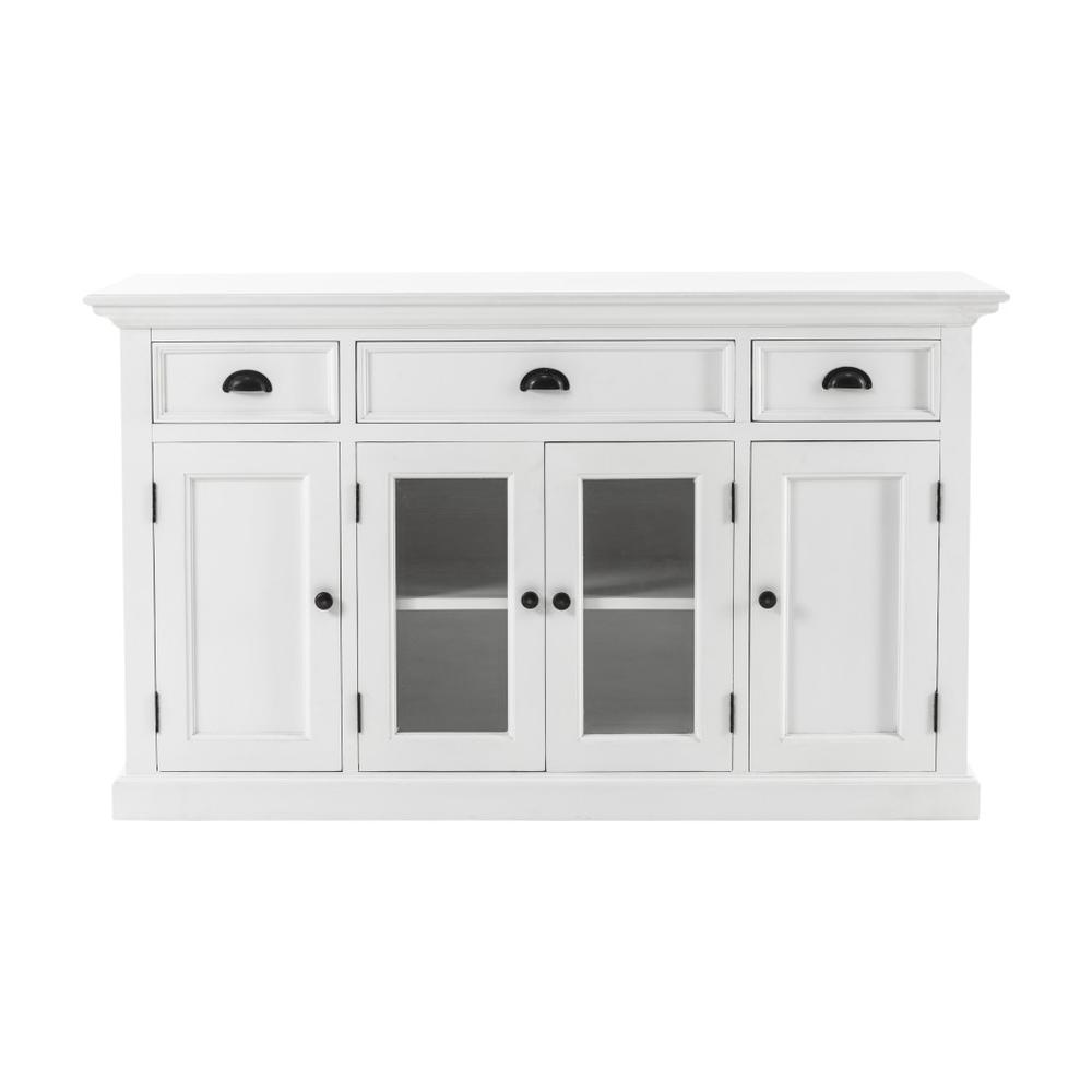 White Accent Cabinet with Glass Doors - 388223. Picture 1