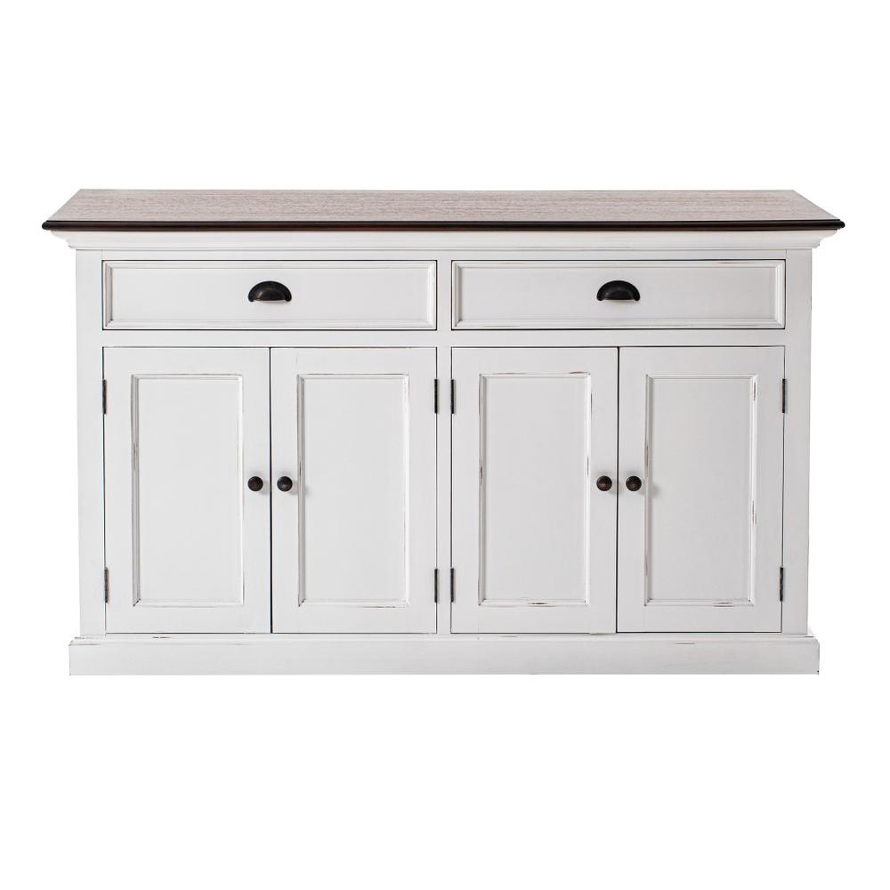 Modern Farmhouse Brown and White Buffet Server - 388226. Picture 1