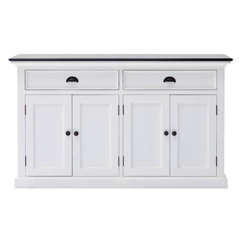 Modern Farmhouse Black and White Buffet Server - 388229. Picture 1