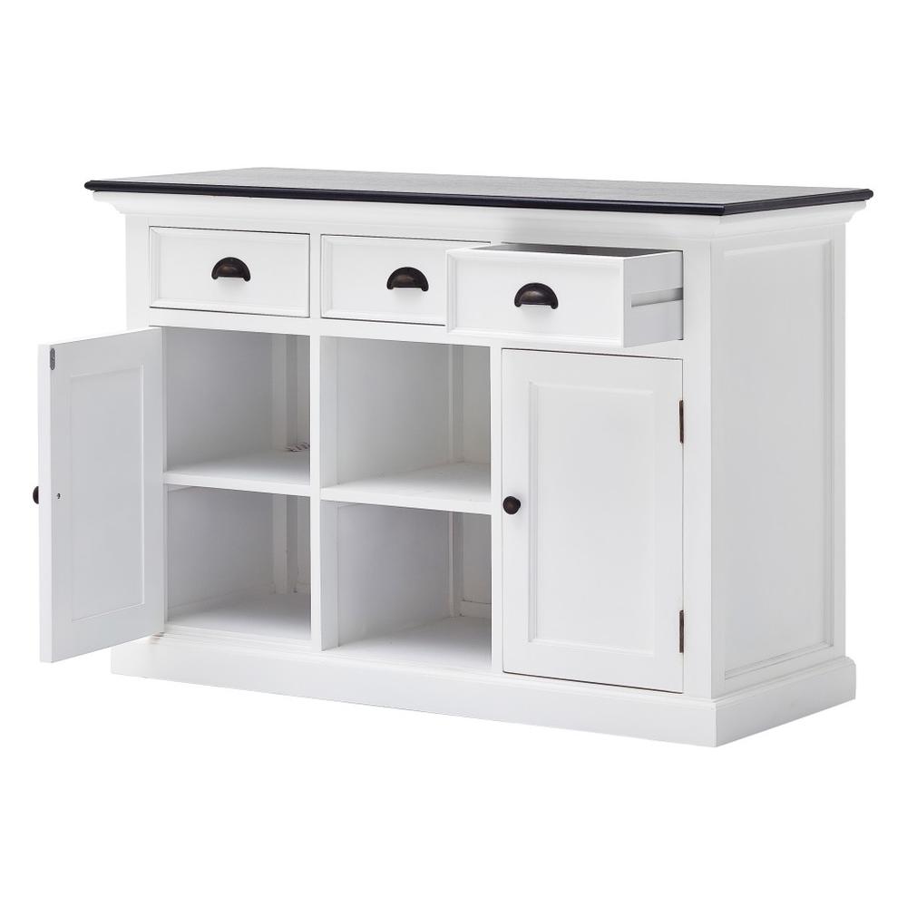 Modern Farmhouse Black and White Large Accent Cabinet - 388230. Picture 2