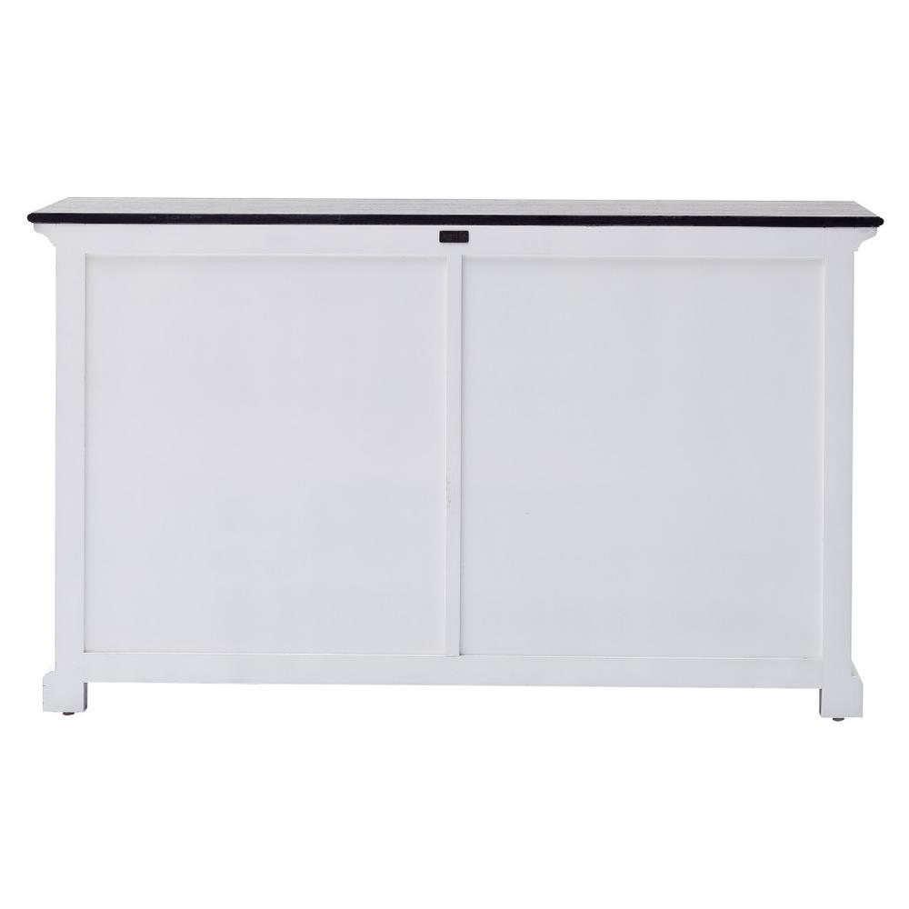 Modern Farmhouse Black and White Buffet Server with Sliding Doors - 388231. Picture 4