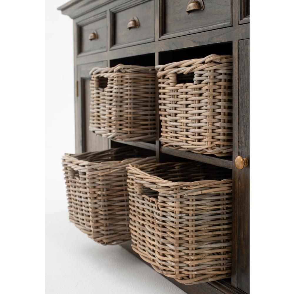 Modern Farmhouse Rustic Espresso Buffet with Baskets - 388235. Picture 4