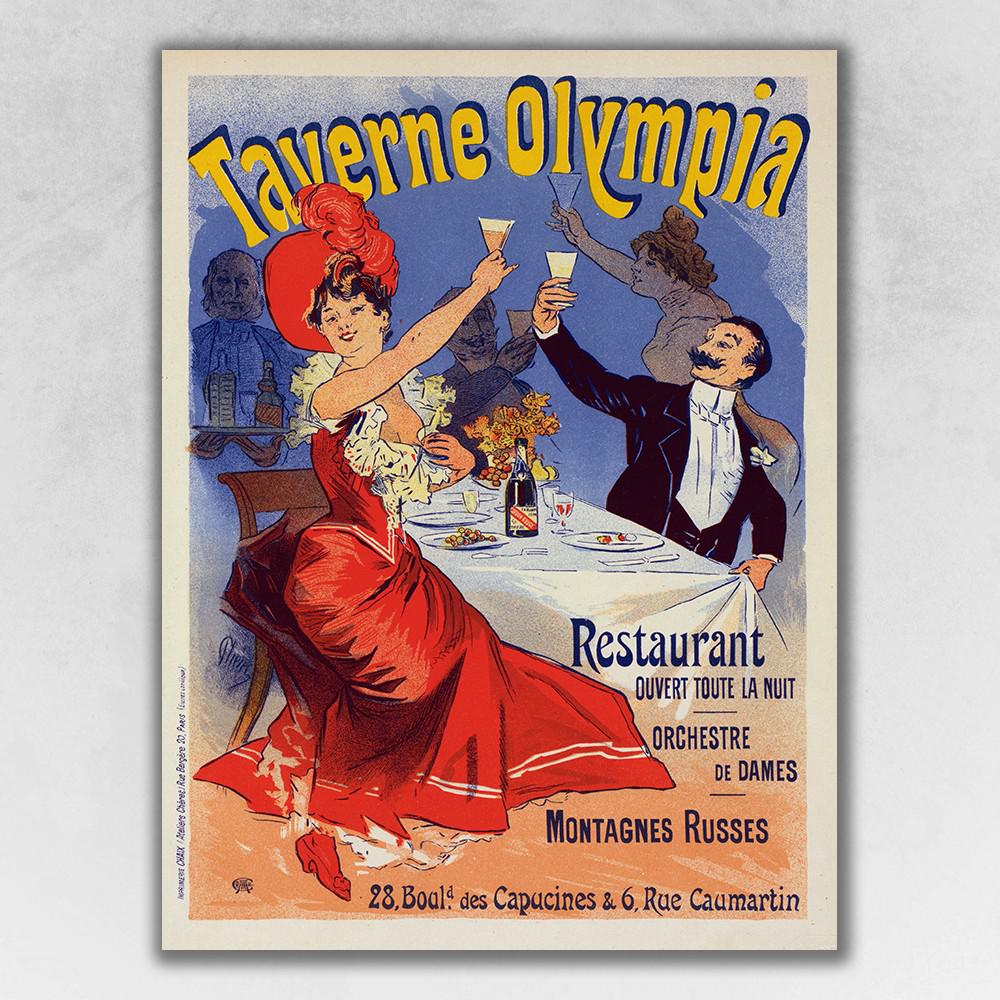 28" x 20" Taverne Olympia French Restaraunt Wall Art Print - 388260. Picture 1
