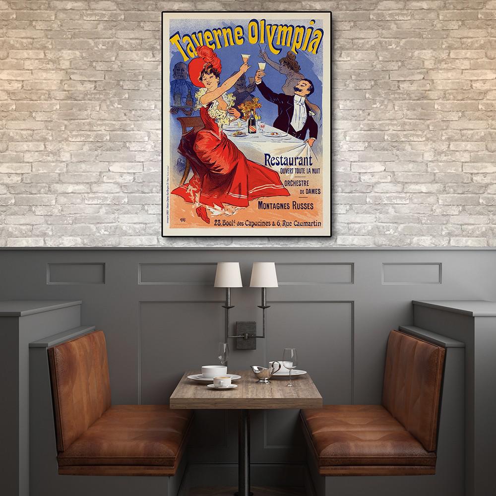 28" x 20" Taverne Olympia French Restaraunt Wall Art Print - 388260. Picture 3