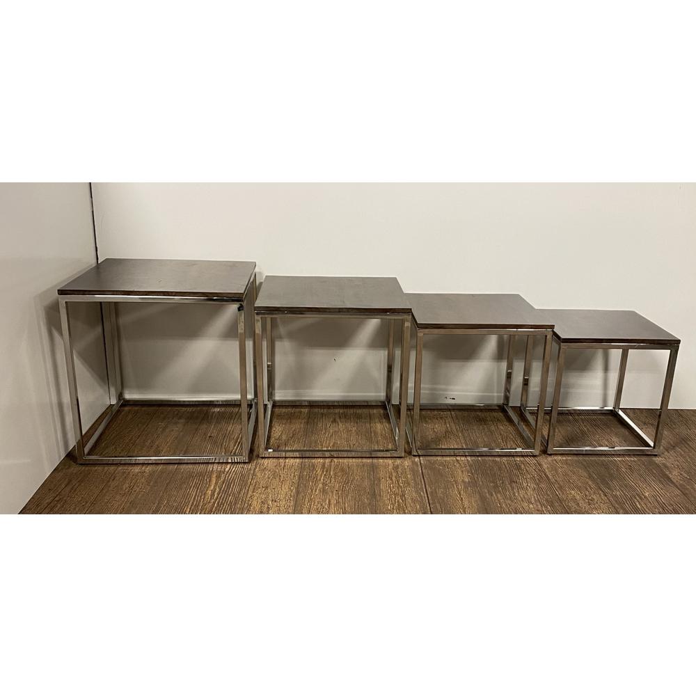 Set of 4 Modern Rustic Nesting Accent Tables - 388481. Picture 3