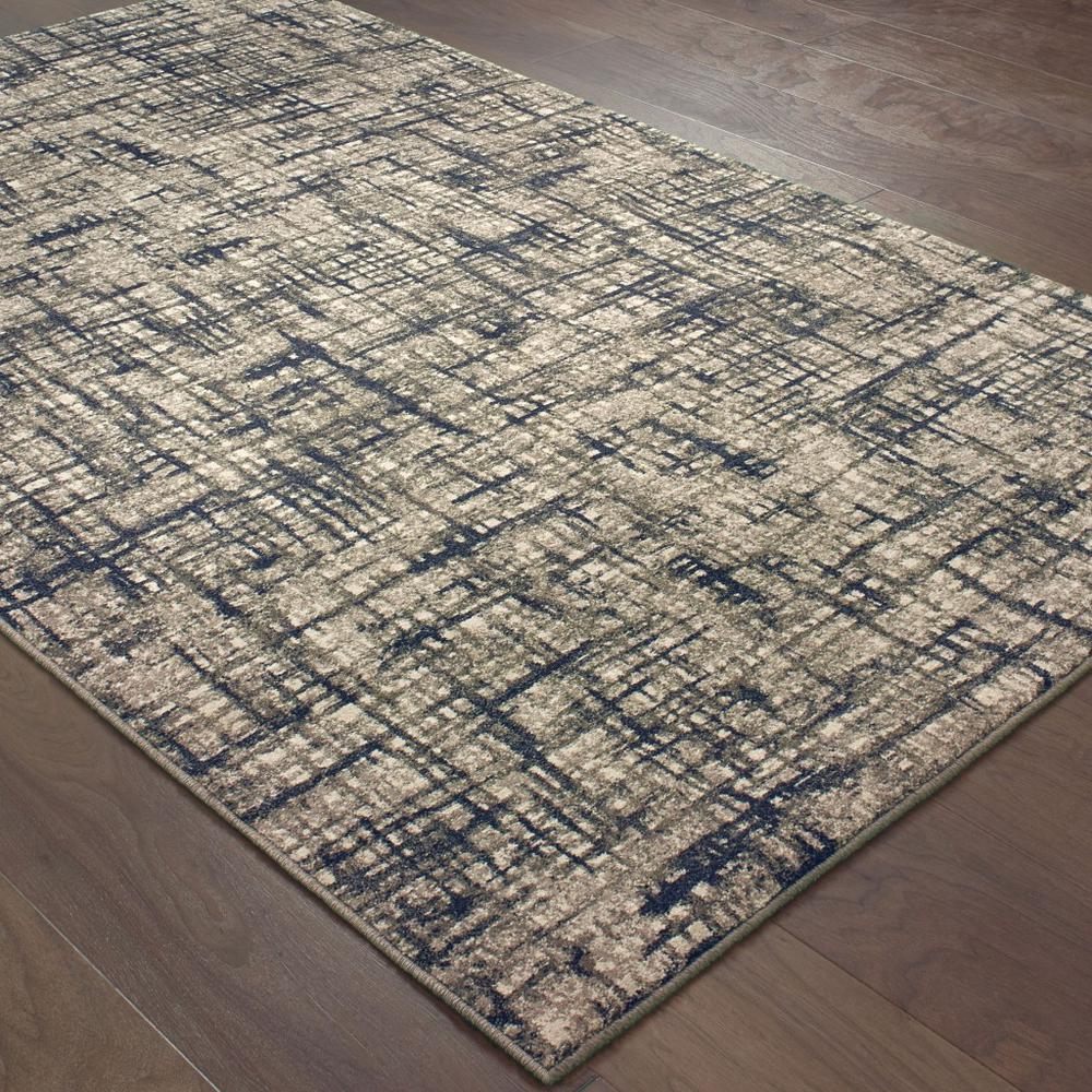 4’x6’ Gray and Navy Abstract Area Rug - 388757. Picture 3