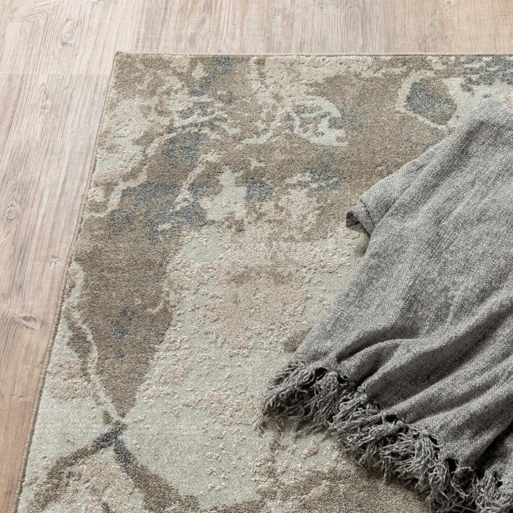 4’x6’ Gray and Ivory Abstract Spatter Area Rug - 388801. Picture 3