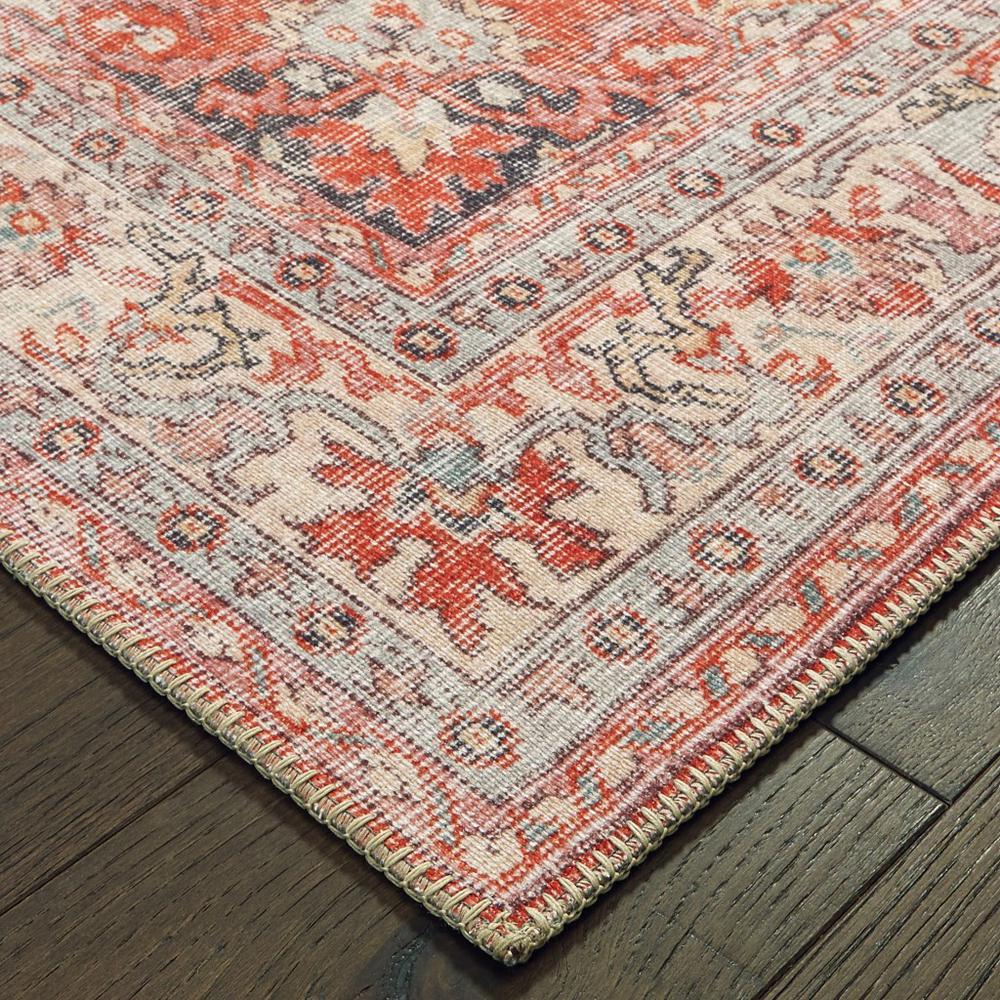 4’x6’ Red and Gray Oriental Area Rug - 388830. Picture 3