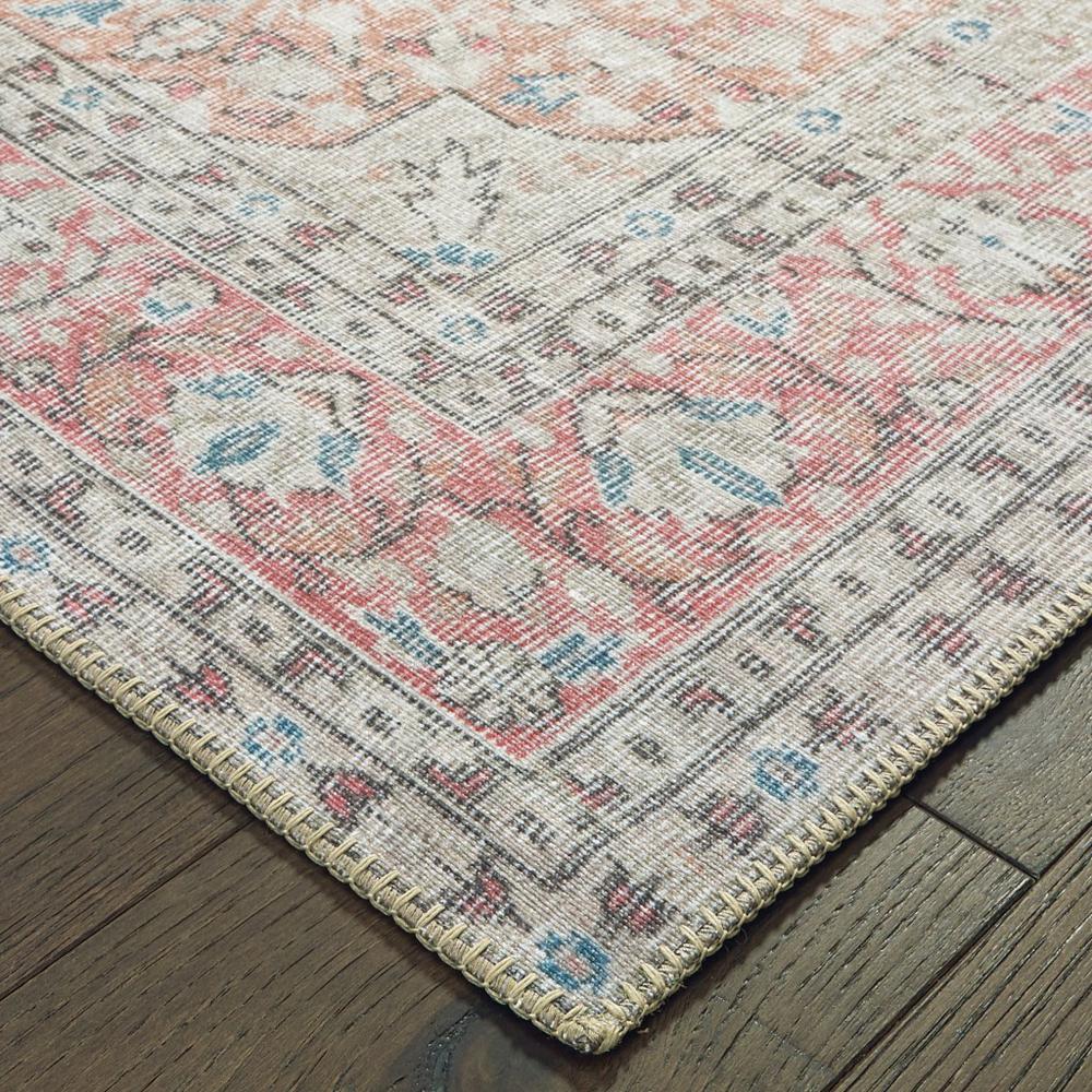 2’x3’ Ivory and Pink Oriental Scatter Rug - 388834. Picture 2