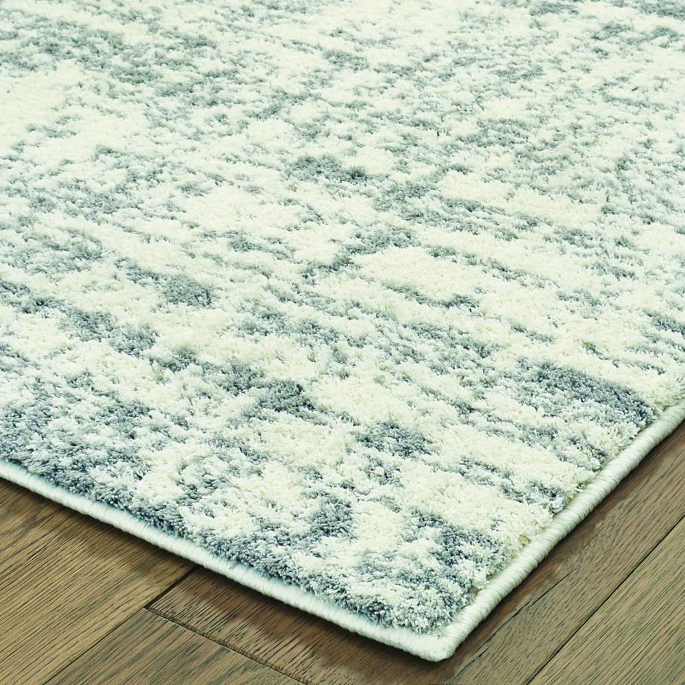 4’x6’ Ivory and Gray Abstract Strokes Area Rug - 388851. Picture 2