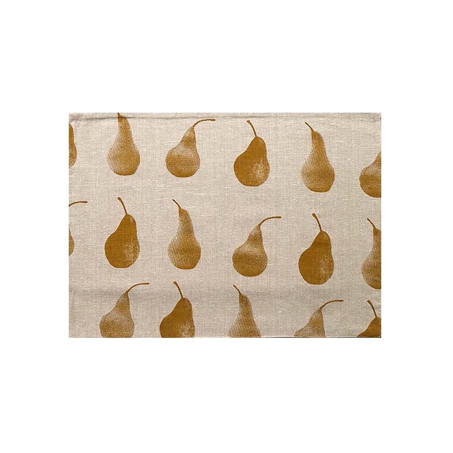 Set of Eight Ochre Pear Pattern Napkins - 389017. Picture 2