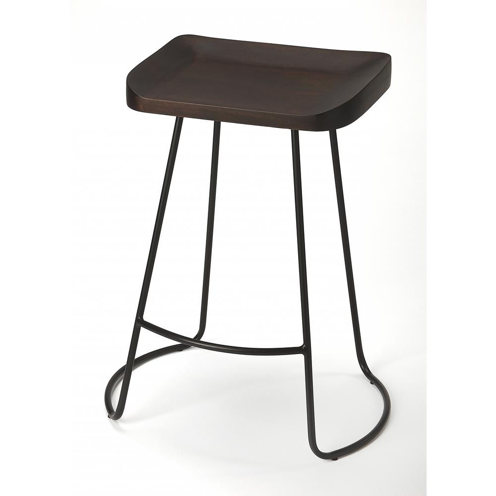Coffee Counter Stool Dark Brown. Picture 1