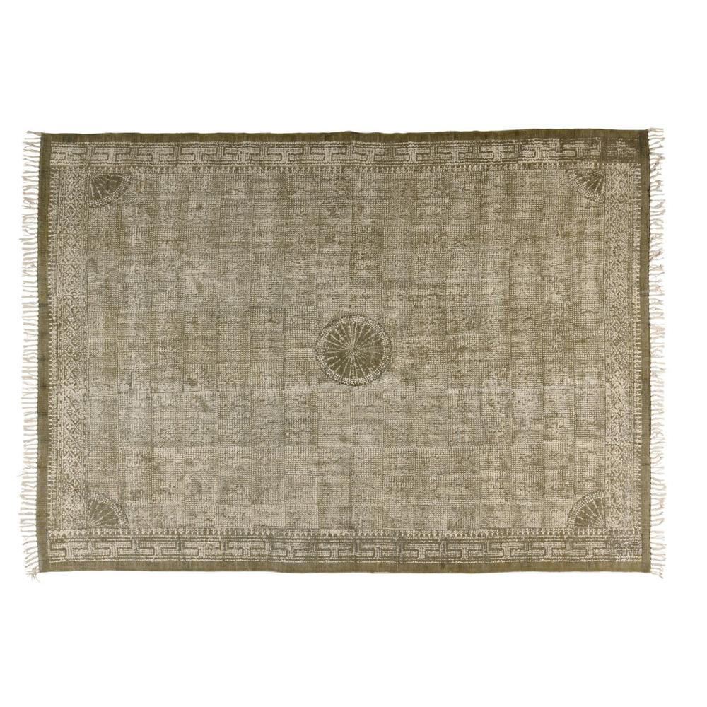 3' X 8'Putty Distressed Medallion Area Rug - 389063. Picture 1