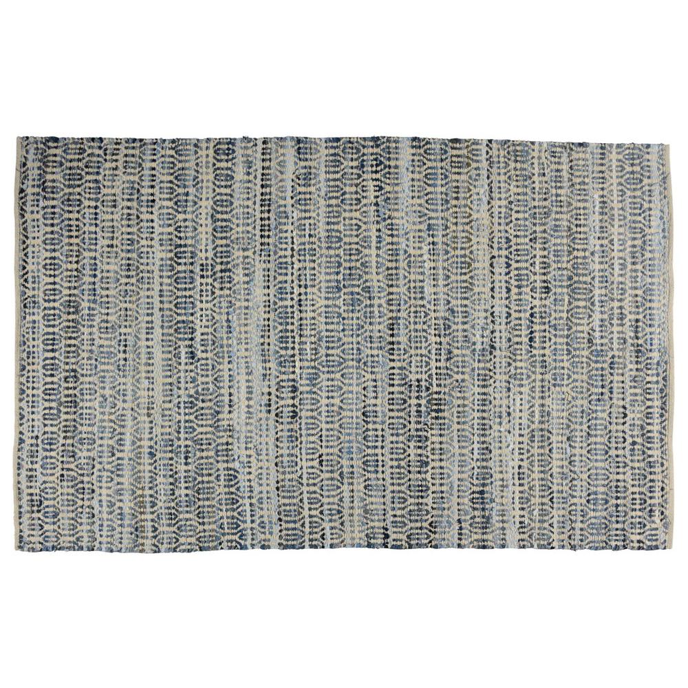 5’ x 8’ Blue and Gray Ogee Area Rug - 389076. Picture 1