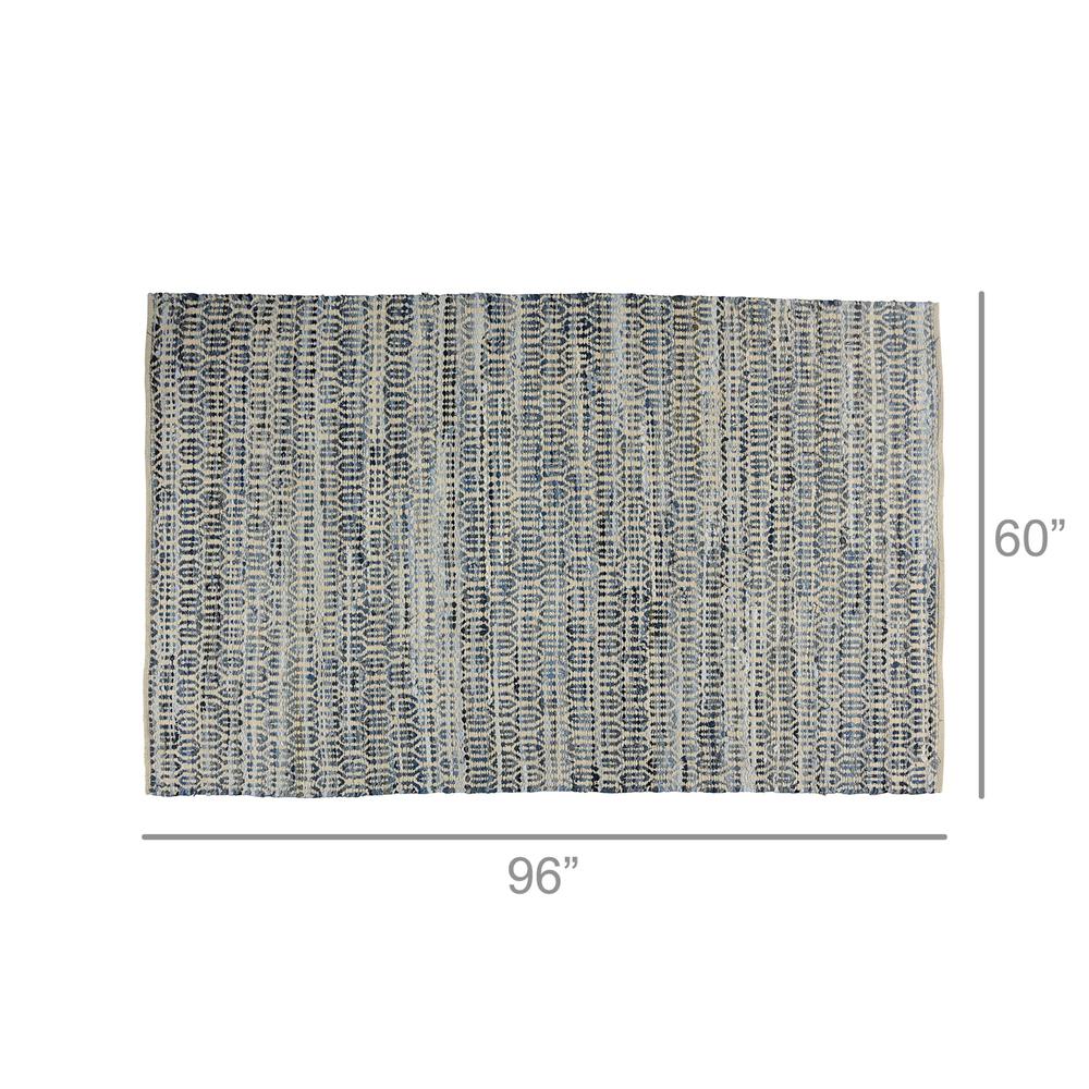 5’ x 8’ Blue and Gray Ogee Area Rug - 389076. Picture 2