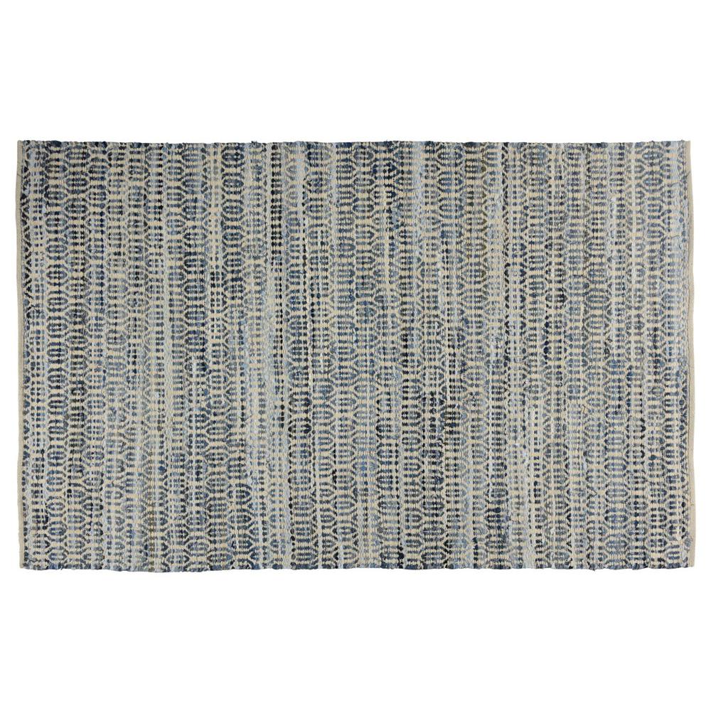 5’ x 8’ Blue and Gray Ogee Area Rug - 389076. Picture 3