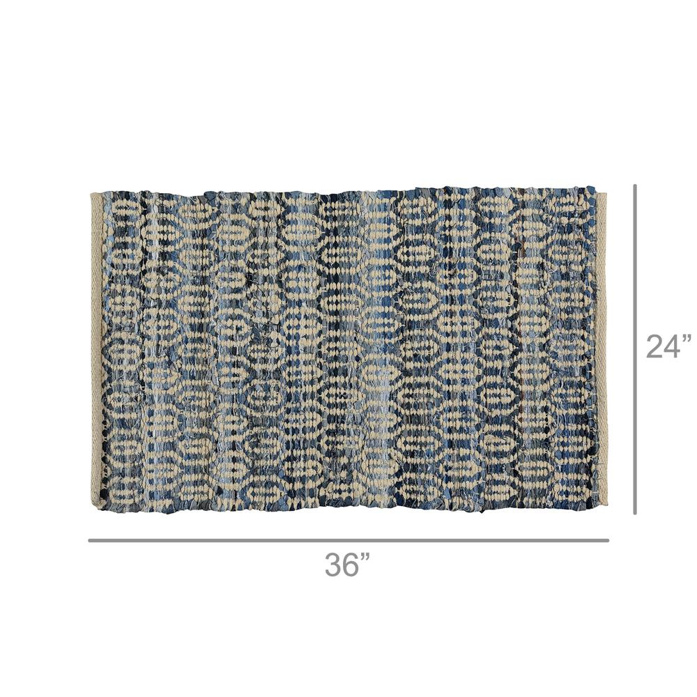 2' X 3' Blue and Gray Ogee Scatter Rug - 389080. Picture 2