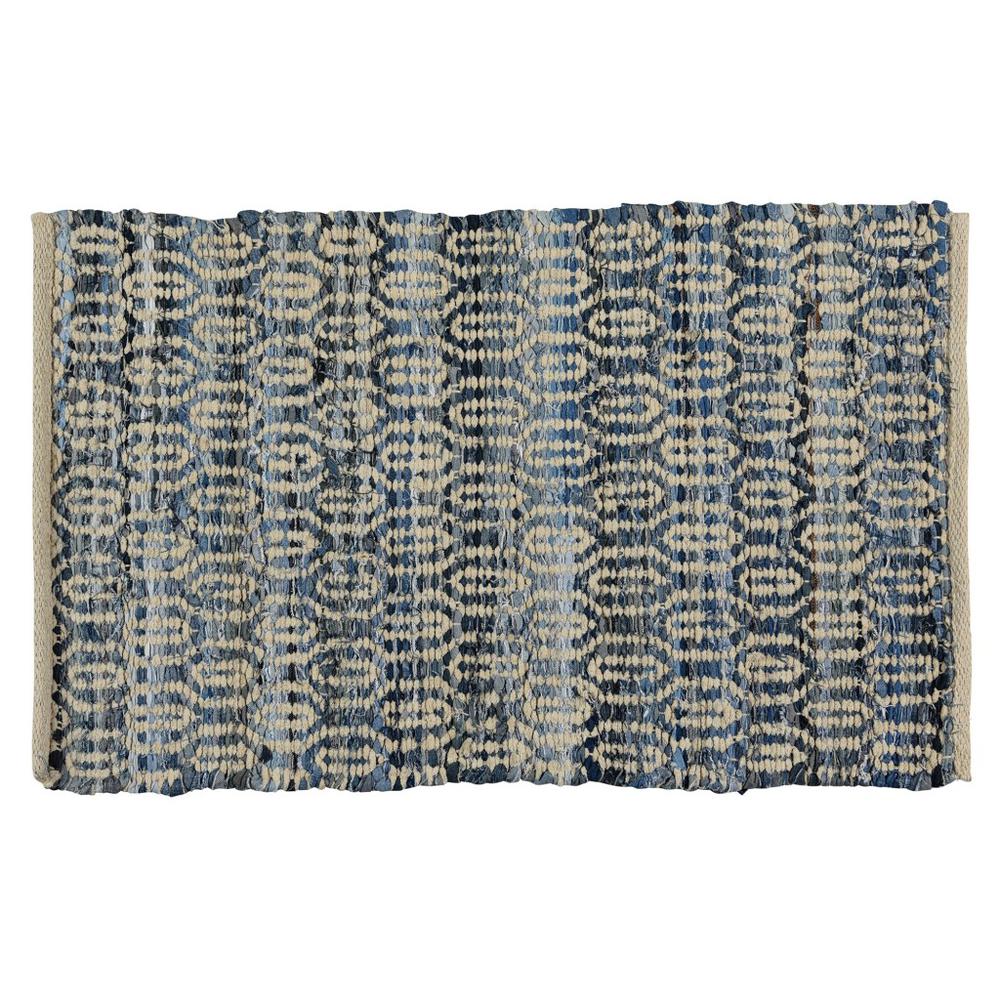 2' X 3' Blue and Gray Ogee Scatter Rug - 389080. Picture 3