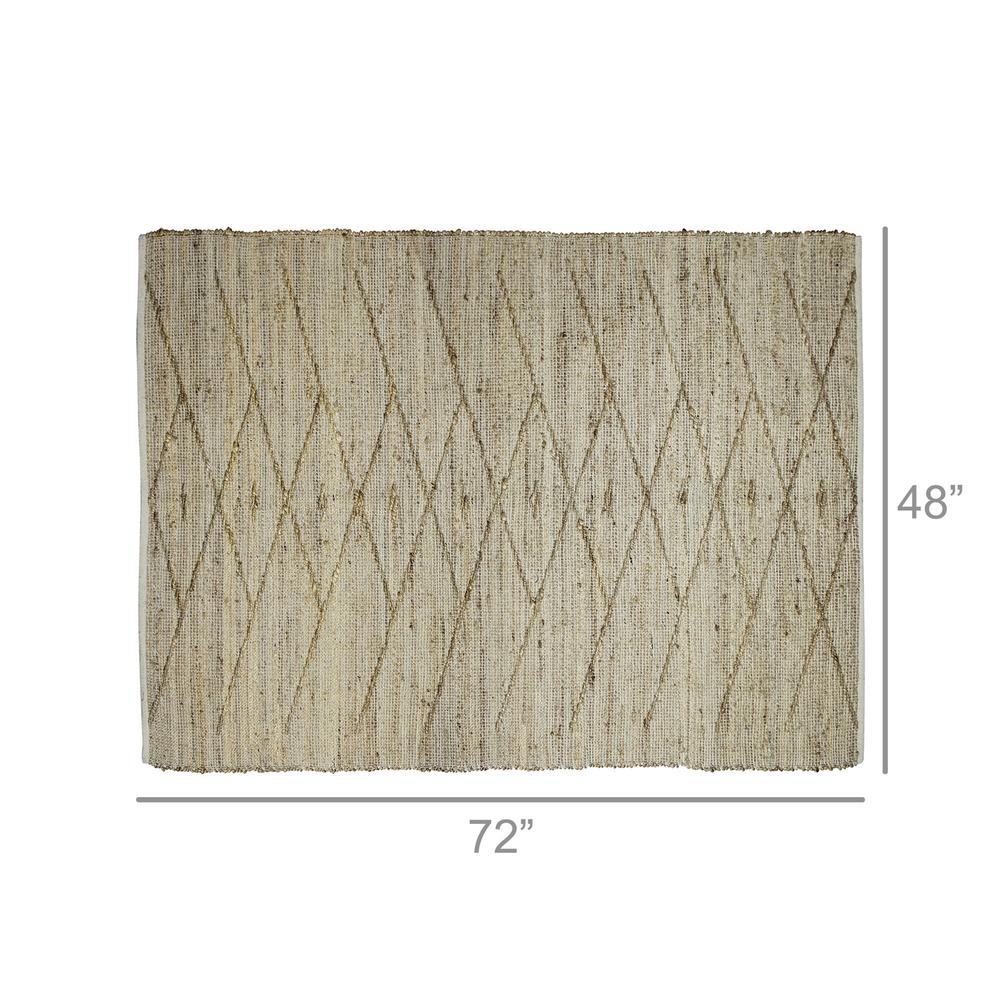4’ x 6’ Beige Distressed Tribal Area Rug - 389084. Picture 2