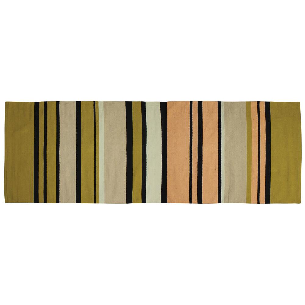 3' X 8' Multicolored Stripes Runner Rug - 389096. Picture 1