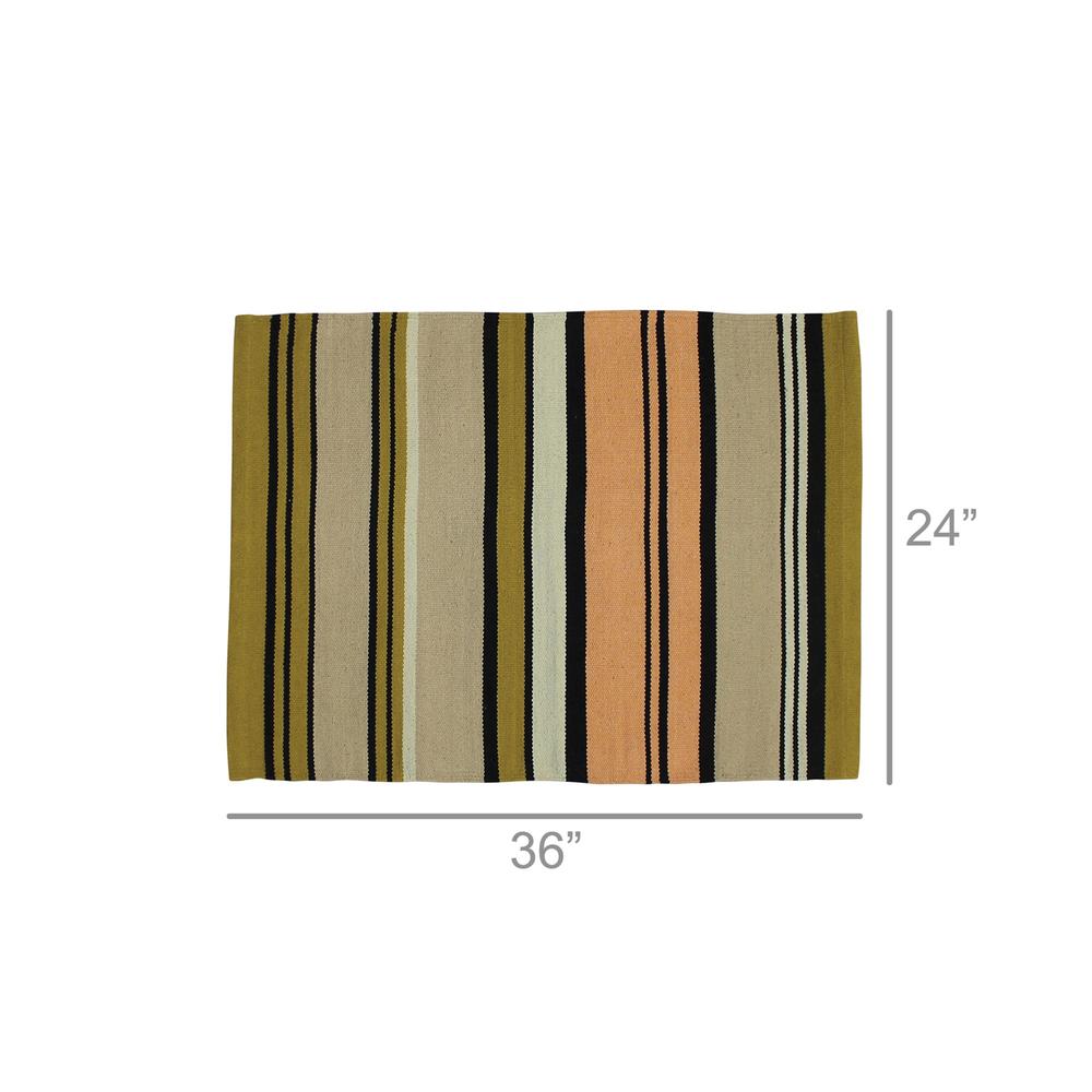 2' X 3' Multicolored Stripes Scatter Rug - 389102. Picture 2