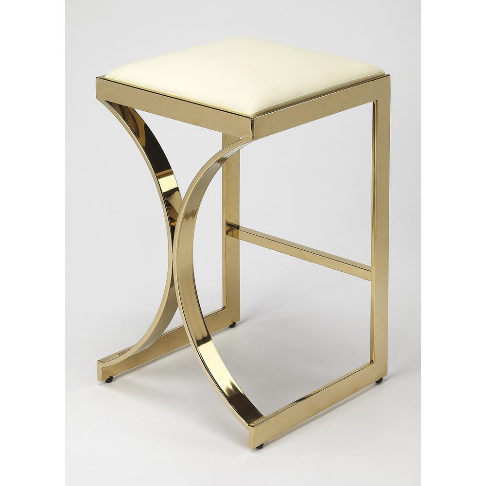 Gold Plated Counter Stool Gold. Picture 2