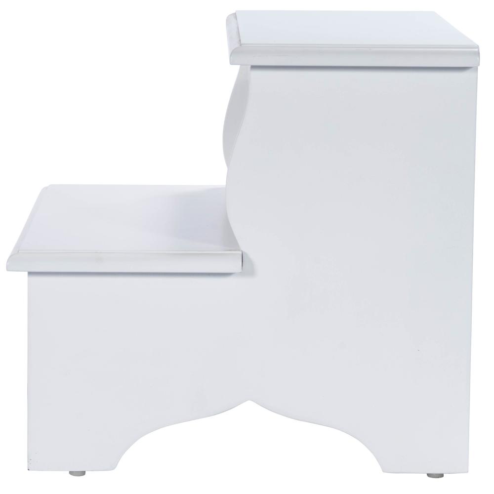 Handcrafted White Step Stool White. Picture 3