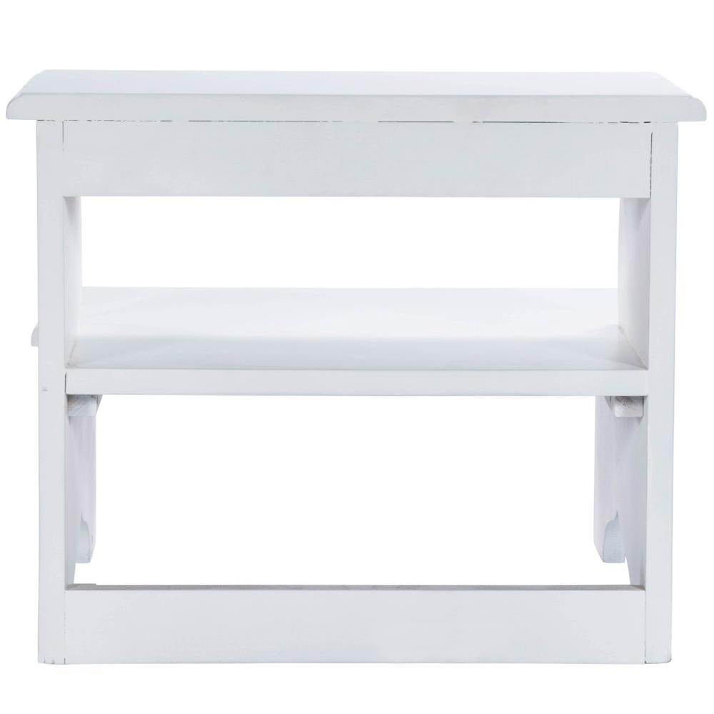 Handcrafted White Step Stool White. Picture 4