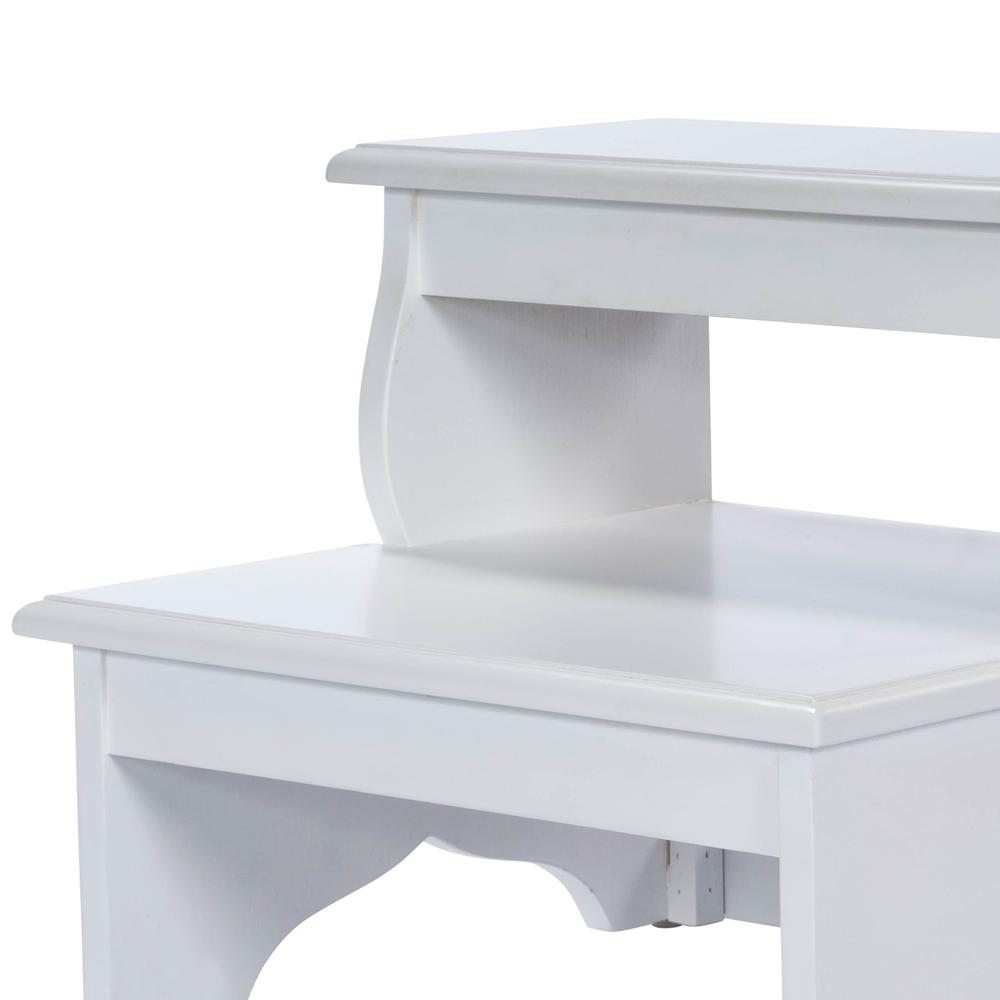 Handcrafted White Step Stool White. Picture 7
