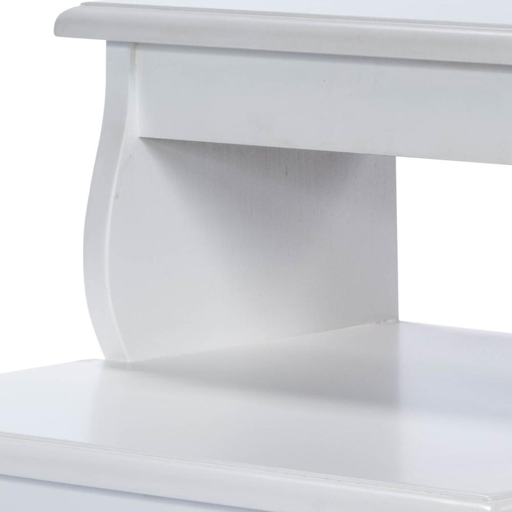 Handcrafted White Step Stool White. Picture 8