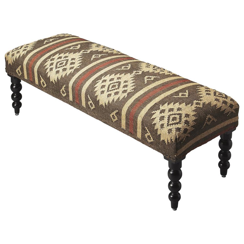Jute Upholstered Bench Assorted. Picture 1