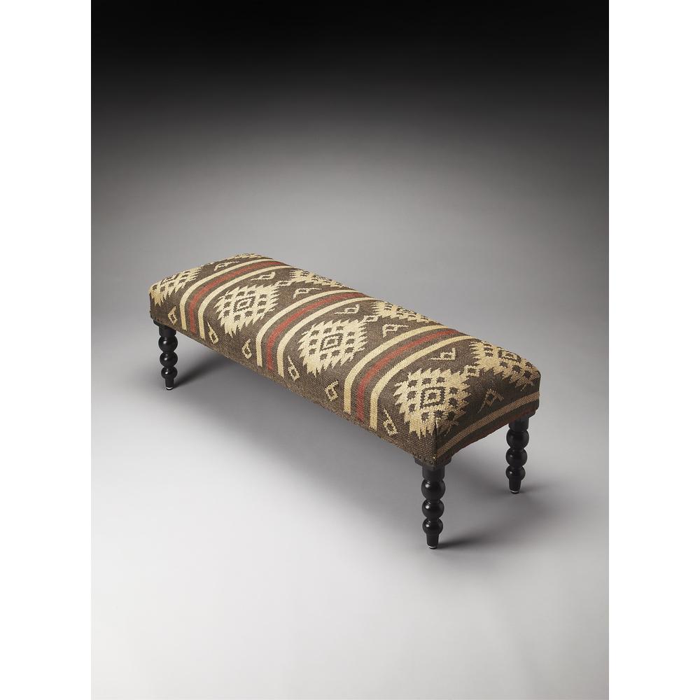 Jute Upholstered Bench Assorted. Picture 2