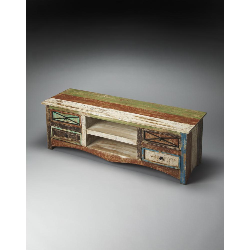 Decatur Recycled Wood Entertainment Console Assorted. Picture 1