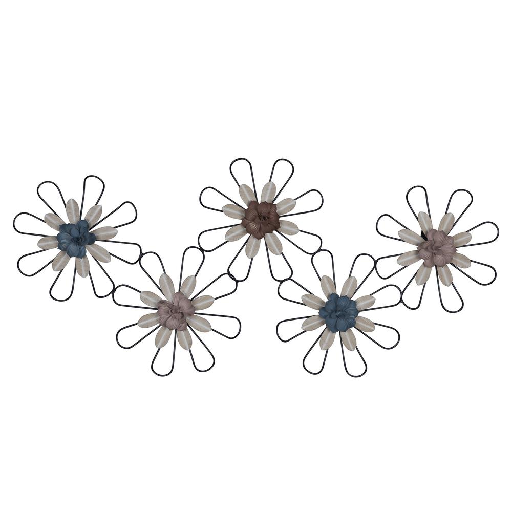 Wire Metal Floral Wall Décor Multi. Picture 1