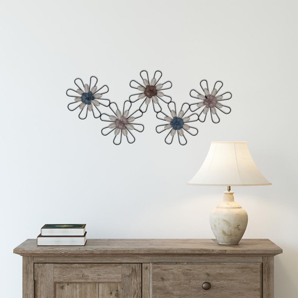 Wire Metal Floral Wall Décor Multi. Picture 2