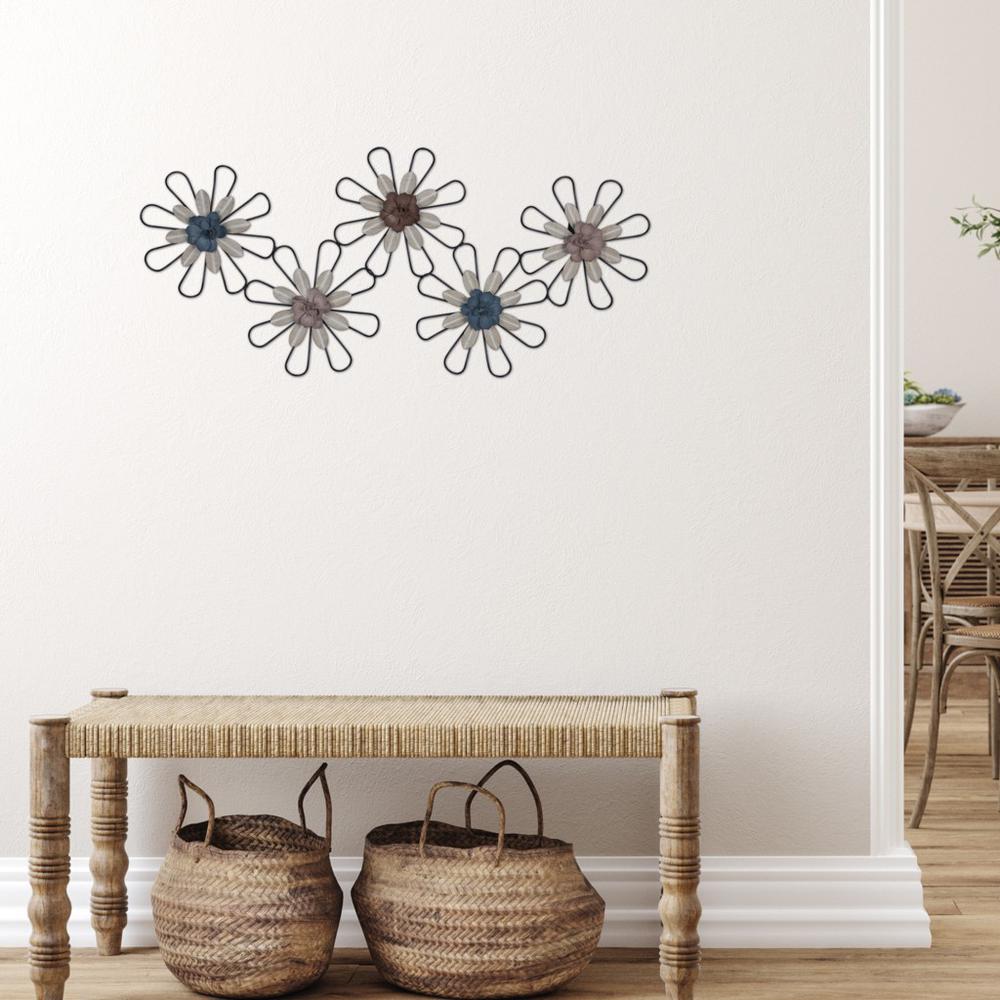 Wire Metal Floral Wall Décor Multi. Picture 8