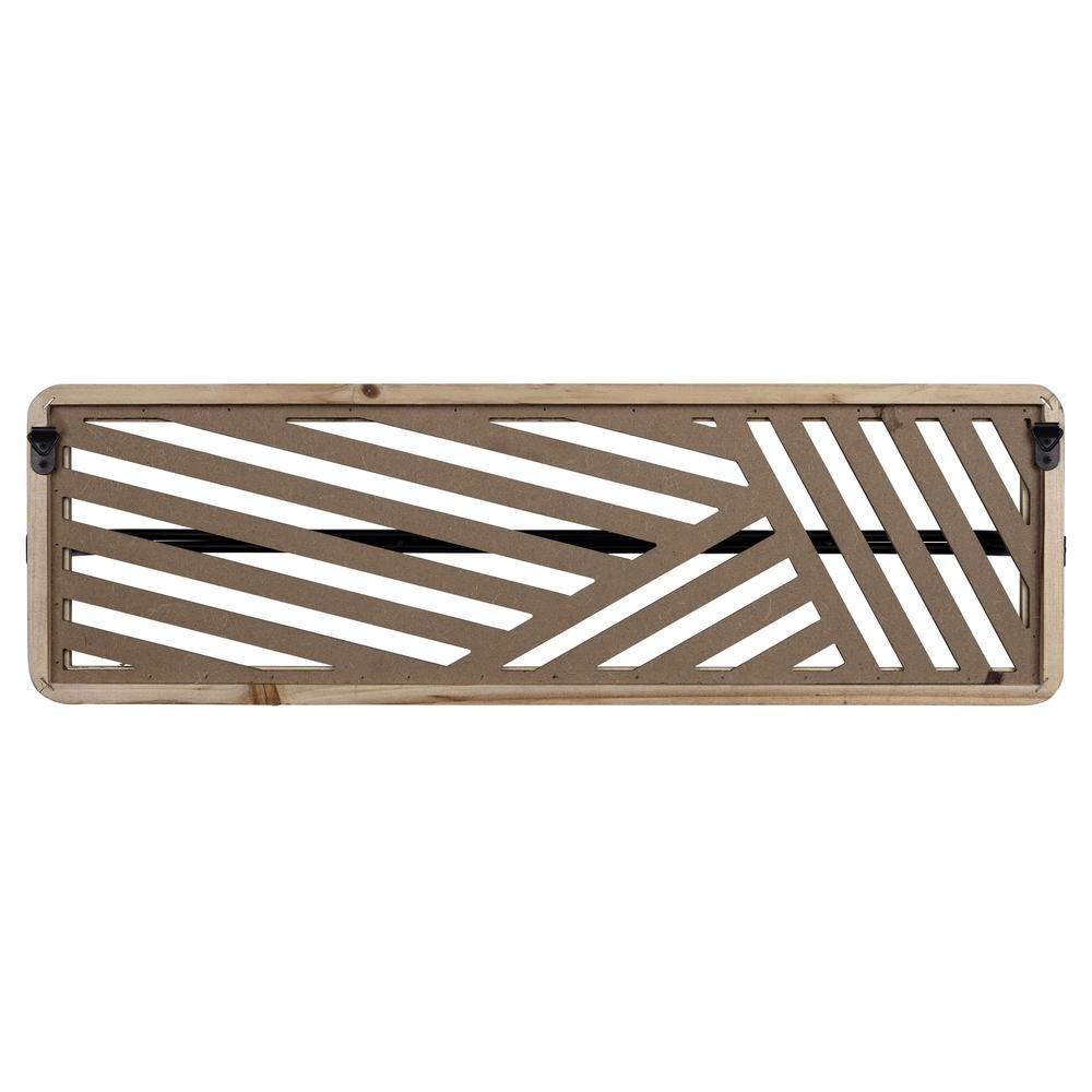 Cut Out Design Wood and Metal Towel Rack Multi. Picture 5