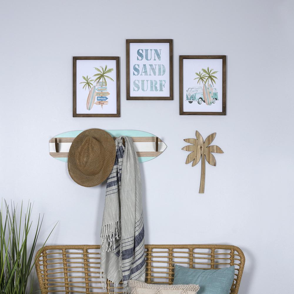 Set of Three Beach Themed Wall Art Multi. Picture 2