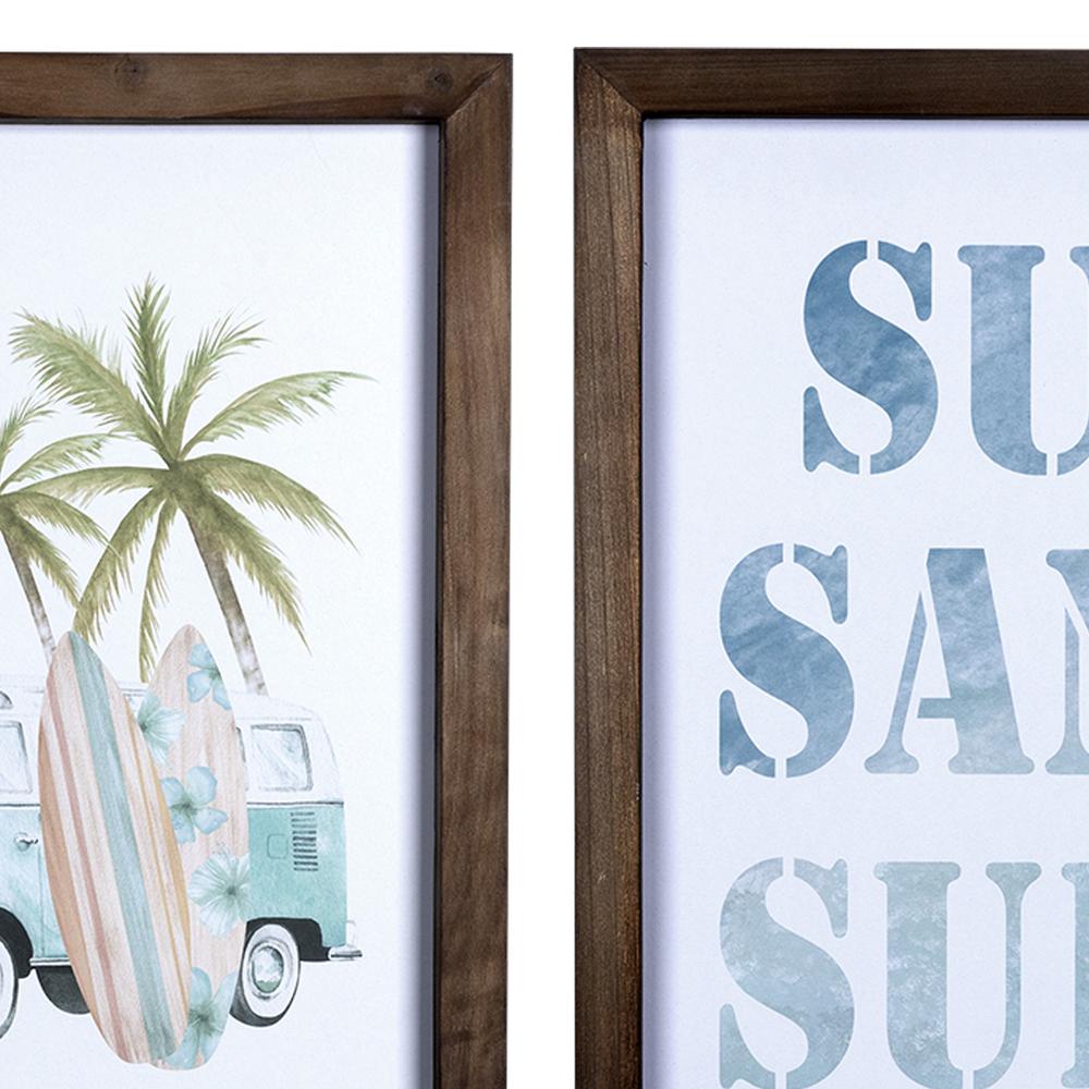 Set of Three Beach Themed Wall Art Multi. Picture 3