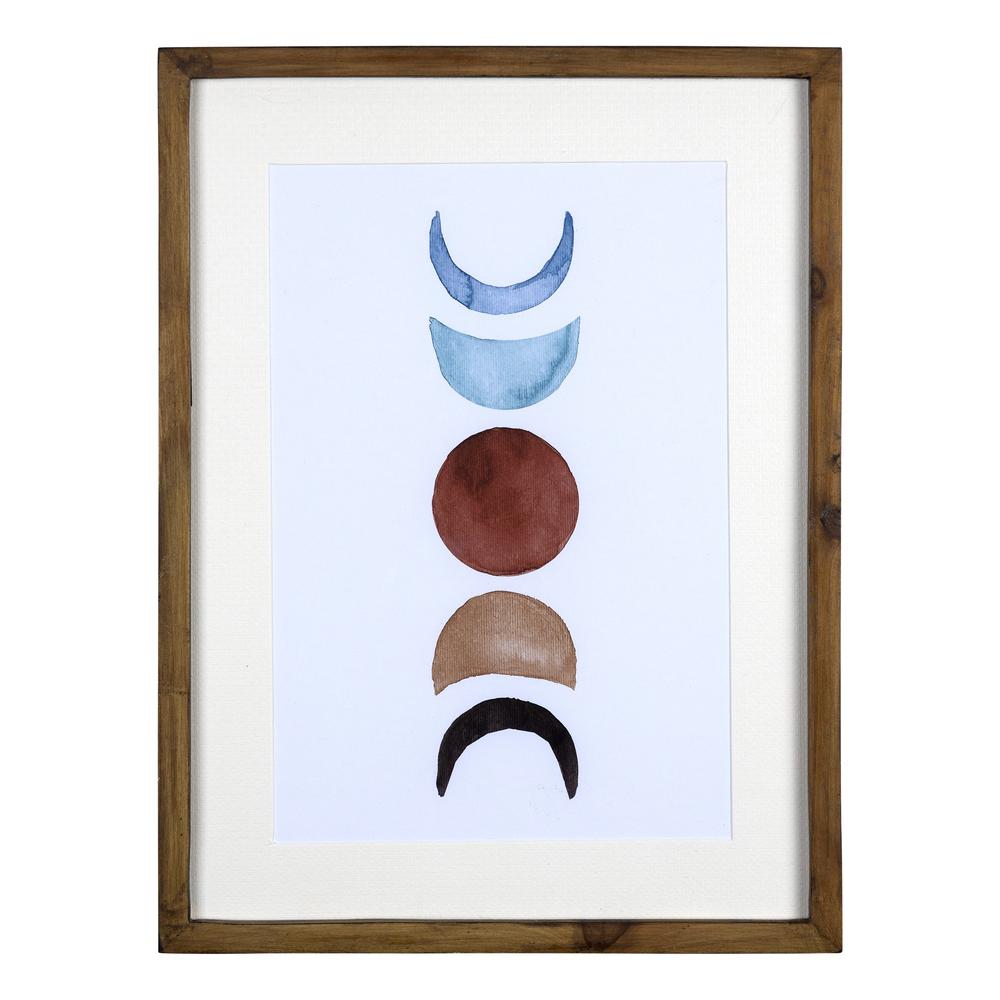 Contemporary Abstract Moon Wall Frame Décor Multi. Picture 1