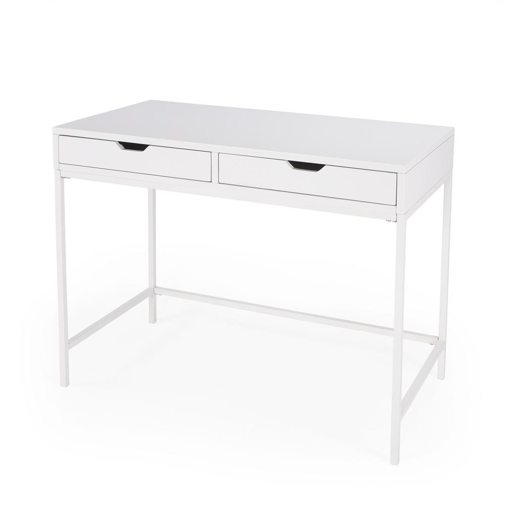 Modern Glossy White Desk. Picture 1