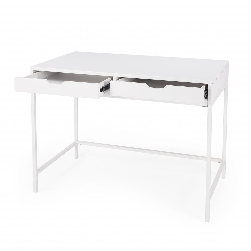Modern Glossy White Desk. Picture 3