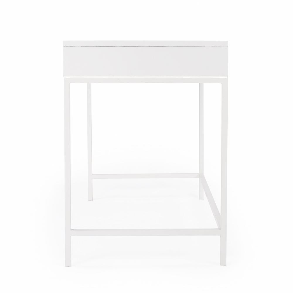 Modern Glossy White Desk. Picture 5