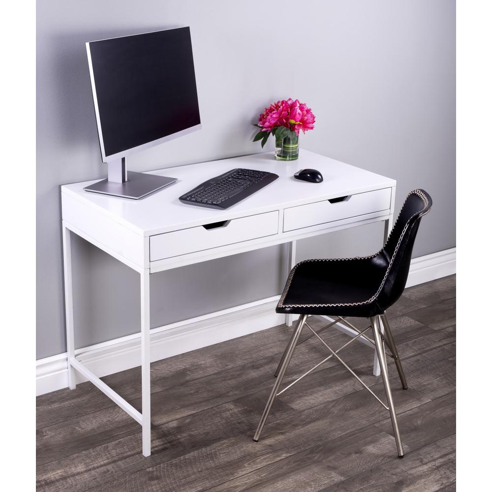 Modern Glossy White Desk. Picture 7