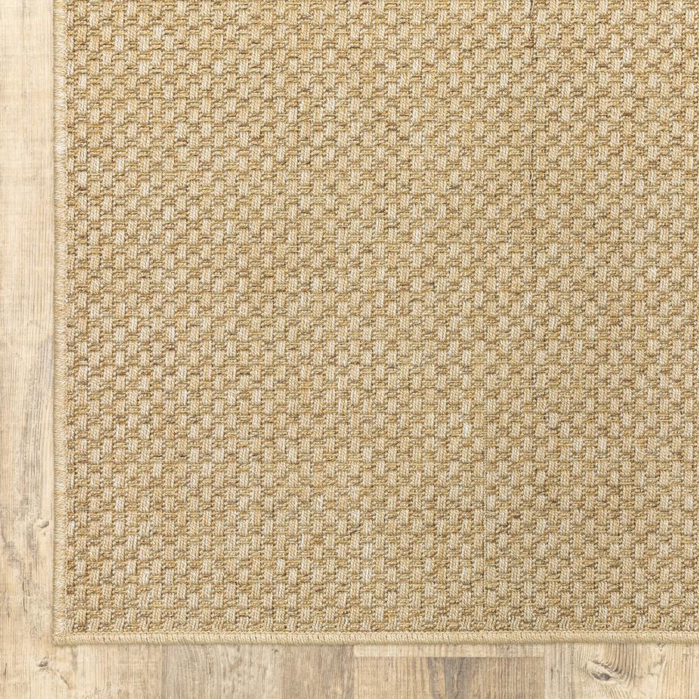 2’x8’ Solid Sand Beige Indoor Outdoor Runner Rug - 389473. Picture 3