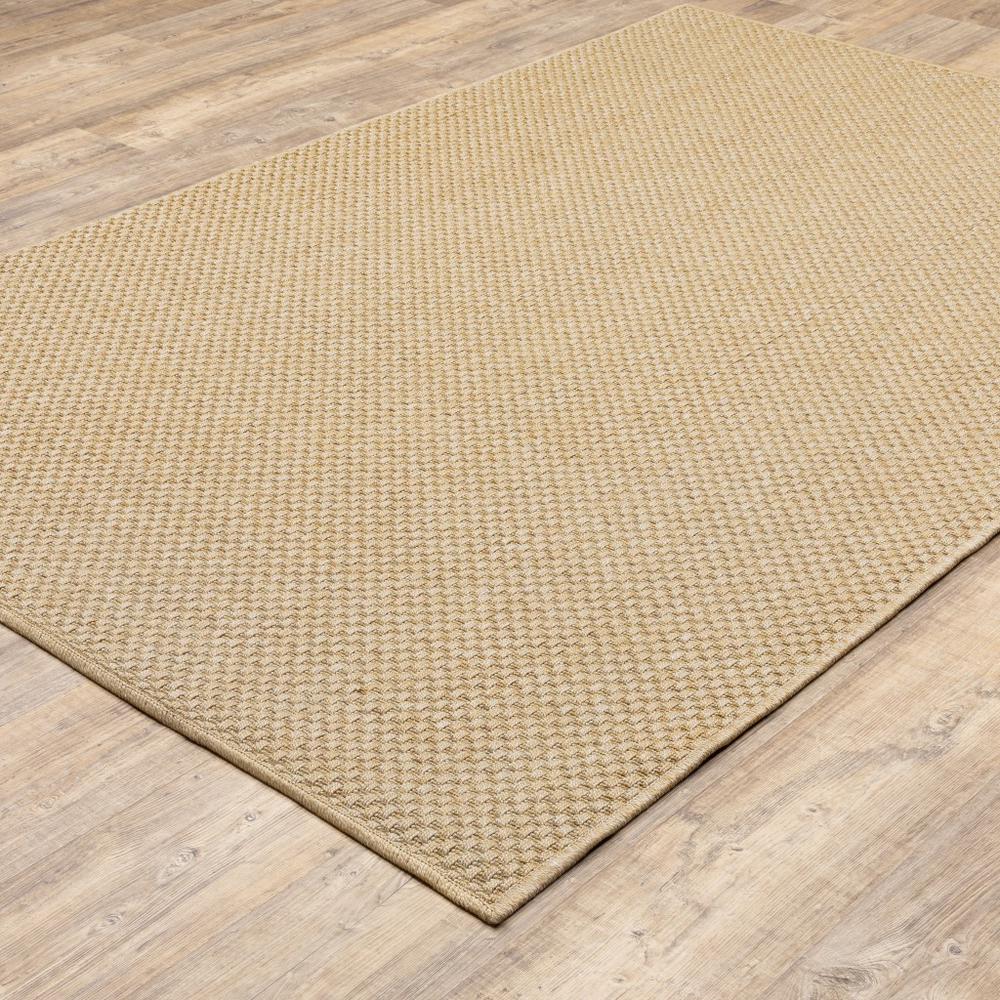 4’x6’ Solid Sand Beige Indoor Outdoor Area Rug - 389475. Picture 4