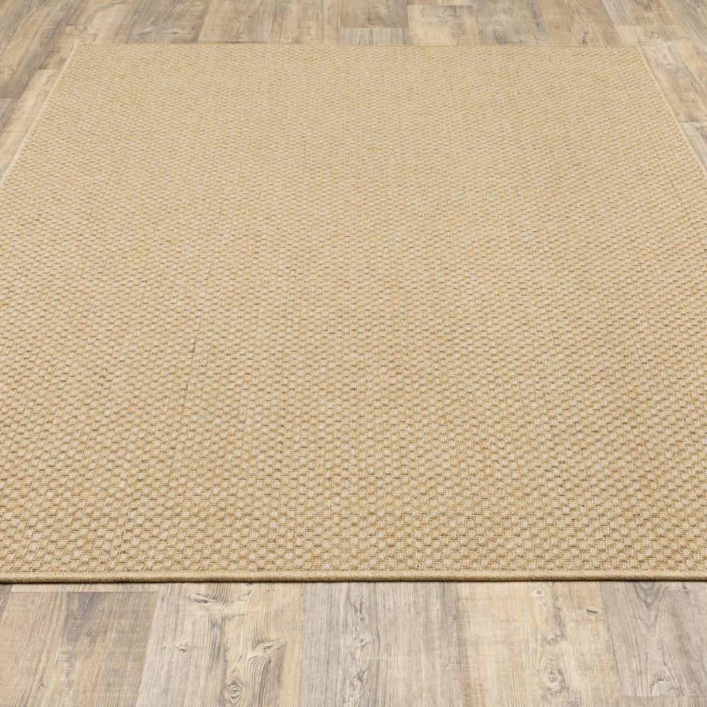 4’x6’ Solid Sand Beige Indoor Outdoor Area Rug - 389475. Picture 5