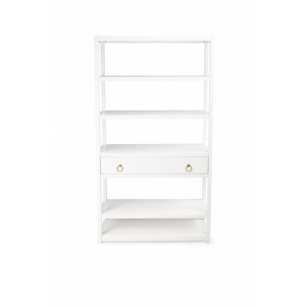 Lark White Bookshelf White. Picture 3